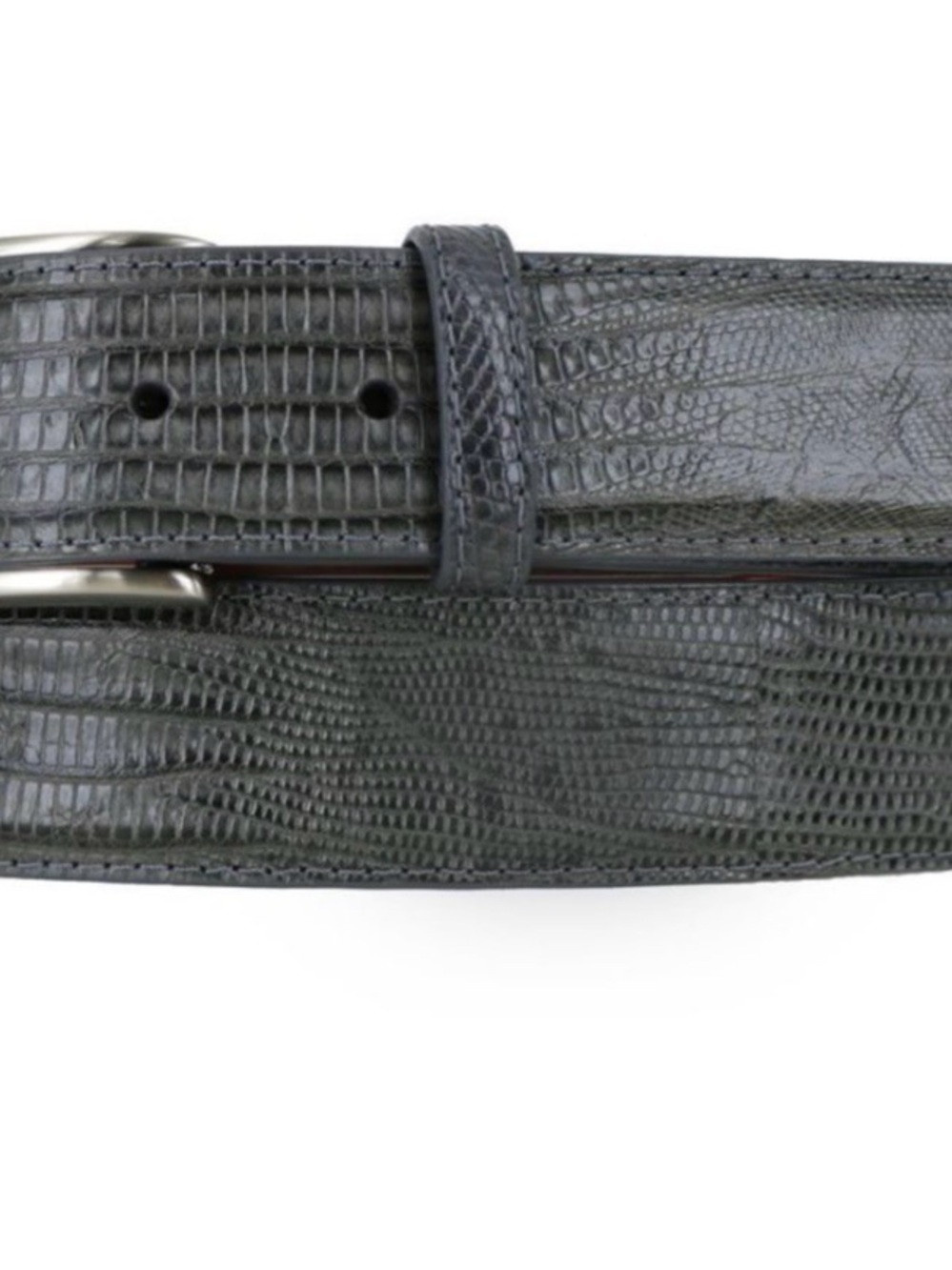 JUSTIN MADE IN USA GENUINE LIZARD WESTERN  BLACK RANGER BELT & BUCKLE 36